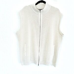 St. Croix Full Zip Wool Vest in Oatmeal Sz X-Large